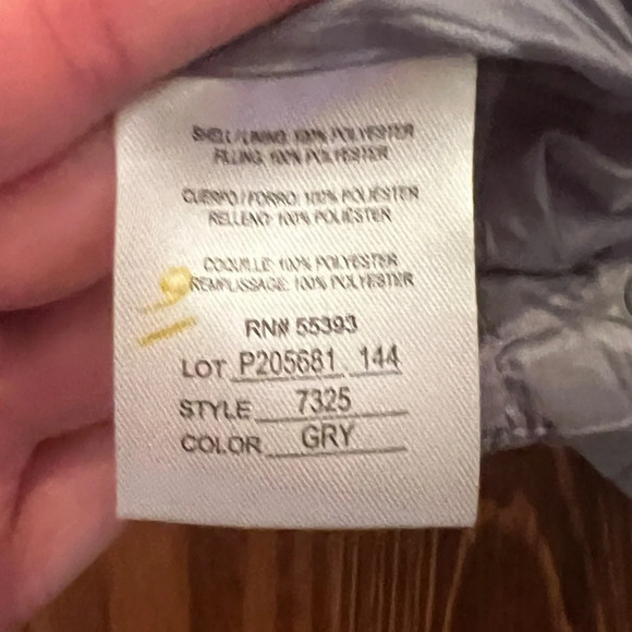 VANTAGE APPAREL Grey Men’s UNT North Texas Zip Up Puffer Vest MEAN GREEN - Picture 7 of 8